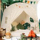 Tenda Teepee Sumbababy Large para crianças com luzes estelares e bandeiras