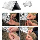 Tenda Térmica de Emergência em Mylar Compacta, Leve e Resistente com Paracord 550