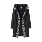 Tendência da moda feminina punk lua padrão impressão cardigan de manga comprida suéter estilo longo Tendência da moda feminina punk lua padrão impressão cardigan de manga comprida suéter estilo longo
