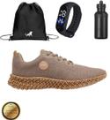Tênis Academia Flexível Feminino Caminhada + Relógio + Garrafa D'água + Mochila
