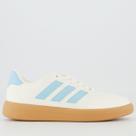 Tênis Adidas Courtblock Feminino Branco e Azul Tênis Adidas Courtblock Feminino Branco e Azul
