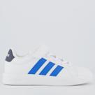 Tênis Adidas Grand Court 3.0 EL Infantil Branco e Azul