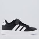 Tênis Adidas Grand Court 3.0 EL Infantil Preto e Branco Tênis Adidas Grand Court 3.0 EL Infantil Preto e Branco