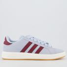 Tênis Adidas Grand Court Base 00s Feminino Azul e Bordô