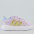 Tênis Adidas Grand Court Frozen Elsa Infantil Lilás