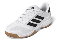 Tênis adidas Ligra 8 Indoor branco/preto/branco para crianças unissex