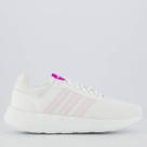 Tênis Adidas Lite Racer 4.0 Feminino Branco e Rosa