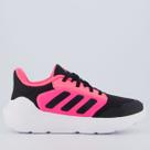 Tênis Adidas Tensaur Run 3.0 Preto e Rosa Juvenil
