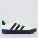 Tênis Adidas VL Court 3.0 CF Kids Branco e Marinho