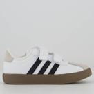 Tênis Adidas VL Court 3.0 Skateboarding Infantil Branco e Preto