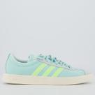 Tênis Adidas VL Court Base Feminino Azul e Amarelo Tênis Adidas VL Court Base Feminino Azul e Amarelo