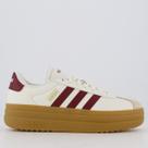 Tênis Adidas VL Court Bold Feminino Off White e Bordô Tênis Adidas VL Court Bold Feminino Off White e Bordô