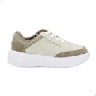 Tênis Bebe Casual Molekinho Napa Monaco 2631.117 Branco Off/Areia