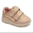 Tenis Bebe Infantil Sem Cadarço Rose Laminado Pimpolho