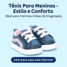 Tênis bebê menina casual infantil baby krisle confortável baby preço baixo pronta entrega