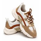 Tênis Bebecê Chunky Branco e Nude Feminino