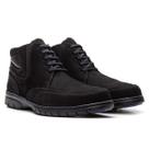 Tênis Bota Casual Coturno Confort Gel em Couro Texas Gold Preto