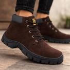 Tênis Bota Masculino Adventure Coturno Casual Robusto para Trabalho e Trilha Café