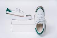 Tênis branco flatform em couro macio Tênis branco flatform em couro macio