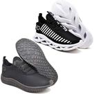 Tênis Caminhada Academia Corrida Confortavel 2 Pares Diferentes Preto/Branco