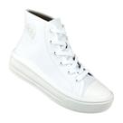 Tênis Cano Alto Flatform Moleca Tênis Casual Feminino Branco 5757101