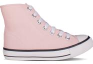 Tênis Cano Alto Rosa Claro Street St0777 Tecido - Novo Tênis Cano Alto Rosa Claro Street St0777 Tecido - Novo