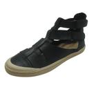 Tênis Cano Curto Aberto Couro Preto Tênis Cano Curto Aberto Couro Preto