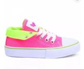 Tênis Cano Médio 2 Em 1 Lps Star Pink Neon/verde