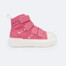 Tênis Cano Médio Infantil Pampili Max Corações Pink 726018 Tênis Cano Médio Infantil Pampili Max Corações Pink 726018