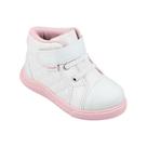 Tênis Cano Médio Pampili Pom Pom Branco e Rosa 699.037