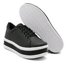 Tênis Casual Blogueira Flatform de Plataforma Liso