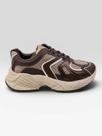 Tênis Casual Chunky Com Recortes Modernos Marron