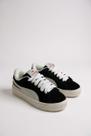 Tênis Casual Com Faixa Lateral E Sola Off-White Preto/Branco