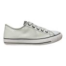 Tênis Casual de Couro Feminino Street Star Couro Low ST0142 Branco