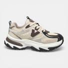 Tênis Casual Esportivo Via Marte Off White com Marrom