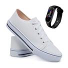 Tênis Casual Feminino All Colors Cano Baixo + Relógio