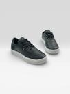 Tênis Casual Feminino Com Detalhes Dourados Preto/Prata Velho