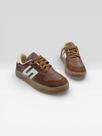 Tênis Casual Feminino Com Recortes E Cadarço Marrom Tênis Casual Feminino Com Recortes E Cadarço Marrom