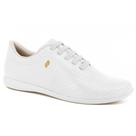 Tênis Casual Feminino Couro Branco Usaflex AI3409 Tênis Casual Feminino Couro Branco Usaflex AI3409