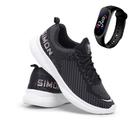 Tênis Casual Feminino de Caminhada Confortável Light + Relógio