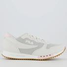 Tênis Casual Feminino Euro Jogger Branco Rosa Claro Misty Blue Fila 51U335X-5746