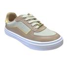 Tênis Casual Feminino Moleca Napa Bege/Off White 5796.107