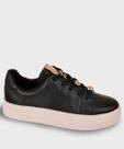 Tênis Casual Feminino Pingentes Bebecê Preto-11096