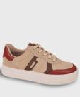 Tênis Casual Feminino Recorte Bebecê Bege-11090