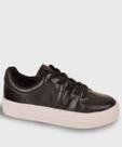 Tênis Casual Feminino Verniz Bebecê Preto-11092