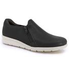 Tênis Casual Feminino Zíper Preto Usaflex MM1801