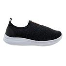 Tênis Casual Infantil Feminino Slip On Fashion Fz 1100-06 Preto