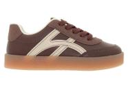 Tenis Casual Infantil Molekinha Com Detalhes Rosa Marrom