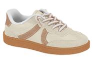 Tenis Casual Infantil Molekinha Com Listras Laterais Branco Off