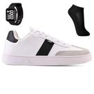 Tenis Casual Masculino Adulto Classico Basico Light Original + Meia e Relogio Digital